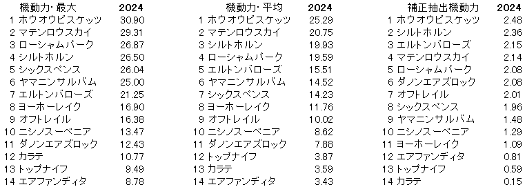 2024　毎日王冠　機動力